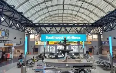 An indoor LED advertising wall